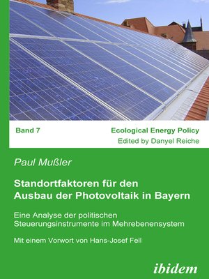 cover image of Standortfaktoren für den Ausbau der Photovoltaik in Bayern